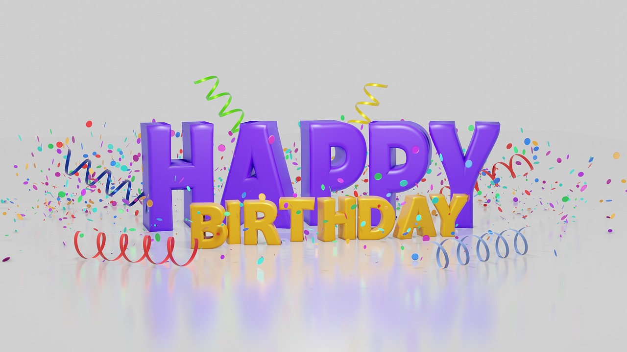 happy birthday, date of birth, 3d